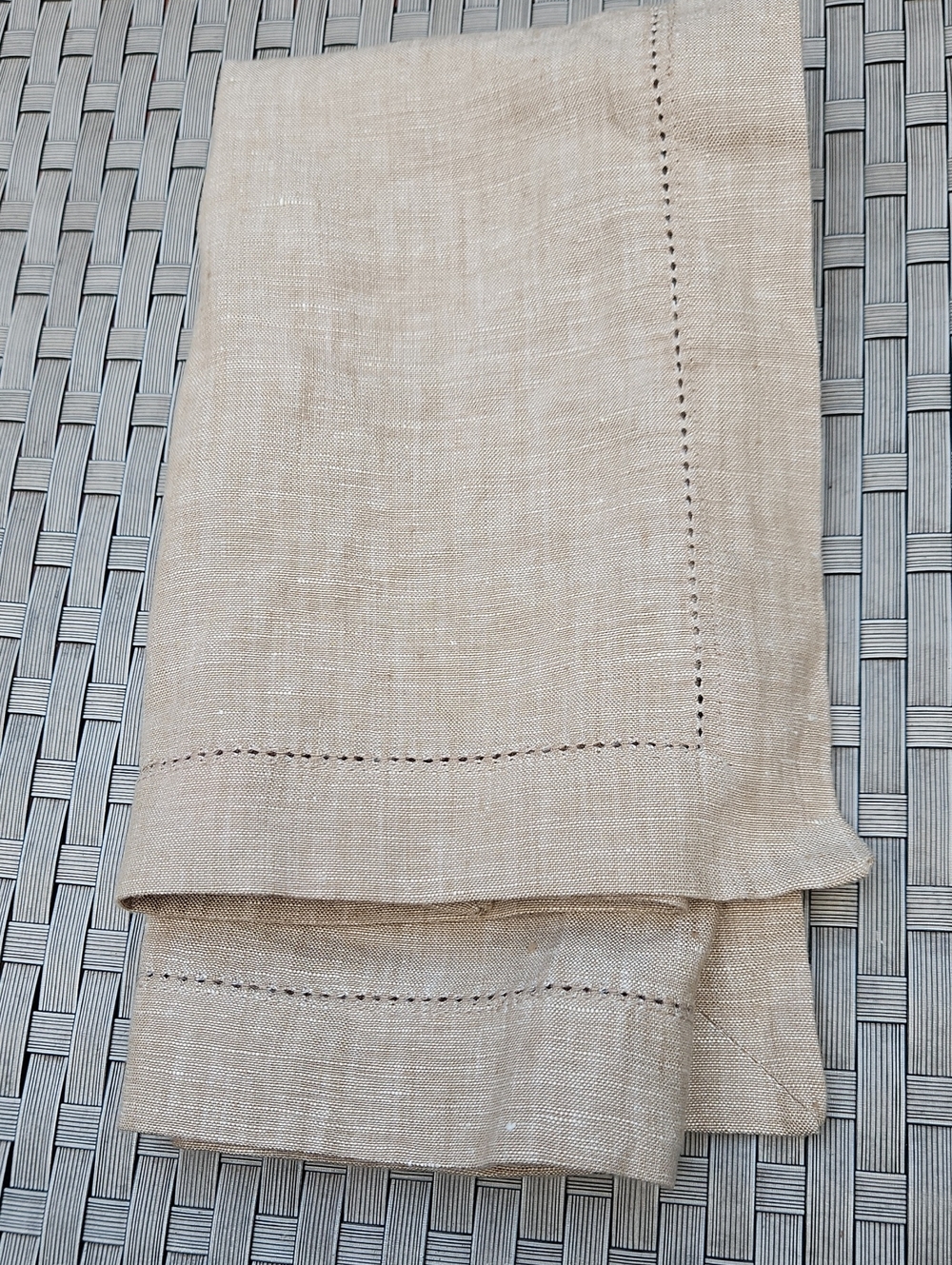 New  Noble Excellence Luxury  Set Of 6  Hemstitch Linen Dinner Napkins - Picture 15 of 17